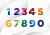 وکتور EPS لایه باز کالکشن اعداد انگلیسی به صورت رنگی و سایه روشن کد2