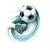 وکتور EPS لایه باز طرح گرافیکی آبرنگی فوتبالی شامل شوت کردن توپ فوتبال 21234