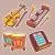 وکتور لایه باز EPS طرح گرافیکی و کارتونی انواع سازهای موسیقی (آلات موسیقی) شامل تبل و ویولن 21257