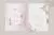 قالب کارت عروسی فتوشاپی با زمینه سفید و صورتی به همراه اشکال هندسی گرد و حاشیه گل محمدی صورتی فایل psd لایه باز 21363