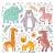 وکتور کودکانه و نقاشی خطی حیوانات شامل فیل و خرس و گوزن و زرافه و شیر و اسب فایل eps و ai لایه باز 21417