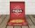 موکاپ فتوشاپ جعبه پیتزا قرمز و فست فود مناسب برای ارائه لوگو و نماد رستوران ها فایل psd لایه باز 21459