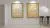 موکاپ PSD لایه باز فتوشاپ 2 تابلو هنری و معماری روی دیوار سفید به همراه نورپردازی 21526