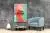 موکاپ قاب عکس و نقاشی هنری رایگان روی دیوار با نمای اتاق به همراه مبل و میز فایل PSD لایه باز 21565