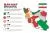نقشه رایگان اینفوگرافیک ایران با رنگ های سبز و قرمز و سفید فایل EPS و Ai لایه باز 21584