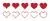 مجموعه وکتور های قلب نمادهای قلب صاف و خطی تصویر جدا شده از زمینه 20940