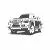 وکتور EPS لایه باز ماشین اسپرت شاسی بلند به رنگ مشکی و سفید 21094