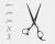 وکتور لوگو و آرم و نماد قیچی مو مناسب برای آرایشگاه ها فایل EPS لایه باز جدا شده از زمینه 21059