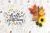 موکاپ متن پاییزی به همراه برگ های پاییزی قرمز و نارنجی و زرد و گل آفتابردان فایل PSD لایه باز و رایگان 21767