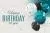وکتور رایگان EPS لایه باز تبریک تولد (تولدت مبارک) به همراه بادکنک آبی و مشکی و سفید  21794