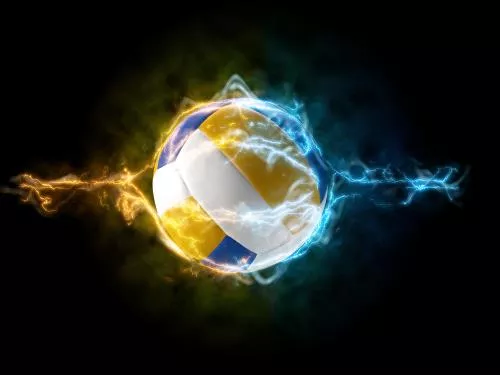 عکس باکیفیت JPG والیبال شامل توپ والیبال با افکت جذاب 24431