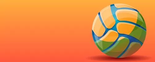 وکتور EPS والیبال شامل توپ والیبال با پس زمینه نارنجی صورت لایه باز 24443