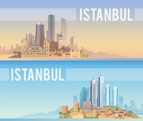 وکتور رایگان EPS شهر استانبول به صورت لایه باز 24368