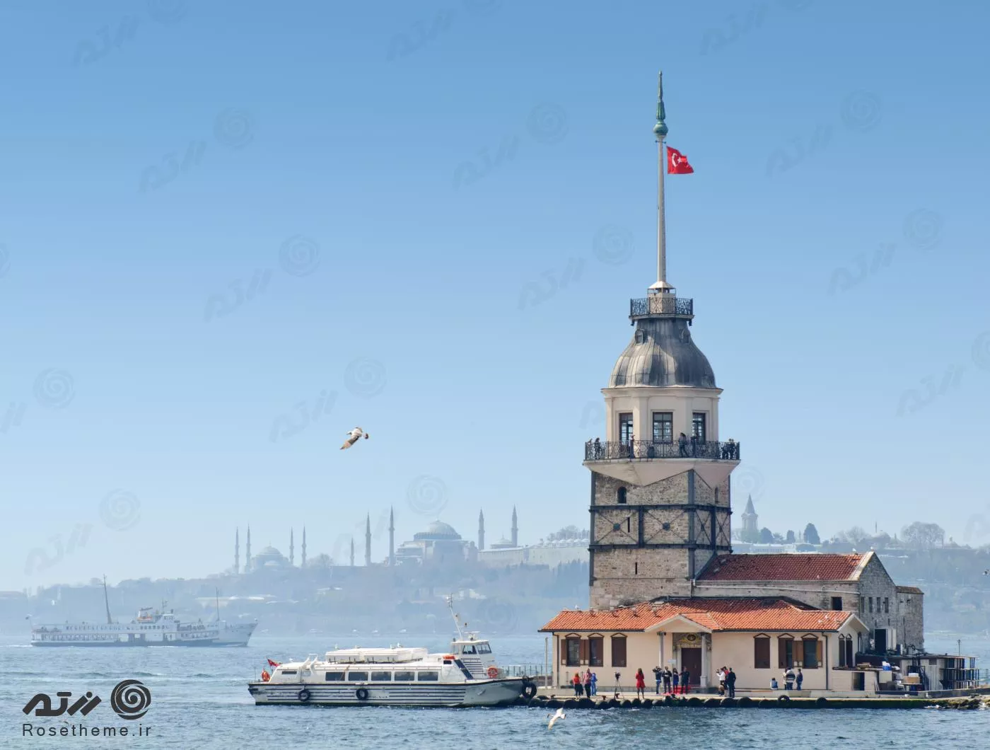 عکس رایگان JPG باکیفیت شهر استانبول شامل برج دختر 24385