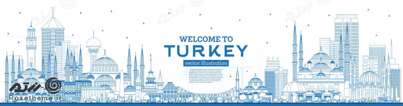 وکتور  EPS شهر استانبول به صورت لایه باز مناسب بنر یا پوستر 24401