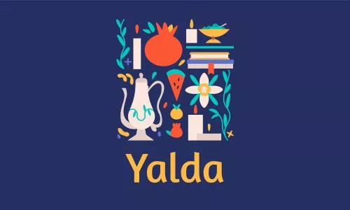 وکتور EPS مناسب شب یلدا مینیمال شامل انار و هندوانه و کتاب و شمع به صورت لایه باز 24501