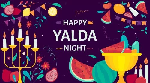 وکتور EPS و Ai مناسب شب یلدا شامل انار و هندوانه و لیمو به صورت لایه باز 24502