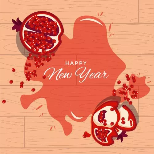 وکتور رایگان EPS و Ai مناسب شب یلدا شامل انار و آب انار به صورت لایه باز 24503