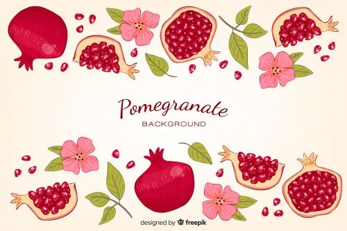 وکتور EPS و Ai تبریک شب یلدا شامل انار و هندوانه در حاشیه ها و جا برای نوشتن به صورت لایه باز  24485