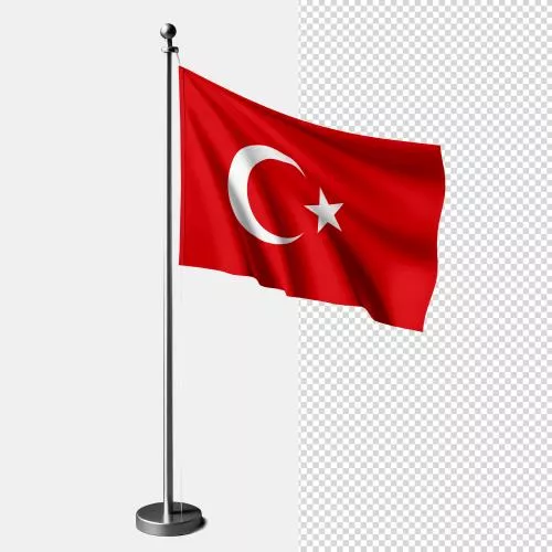 فایل PSD پرچم ترکیه 26581