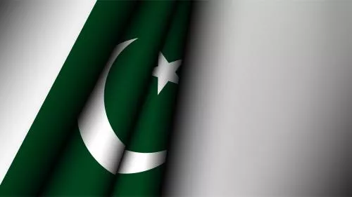 وکتور EPS برچسب گرافیکی پرچم پاکستان تا شده 26590