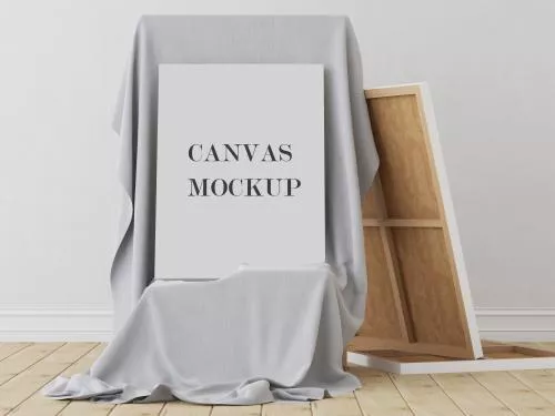 فایل PSD موکاپ نقاشی استودیو روی بوم 26673