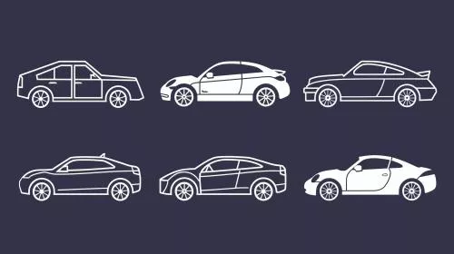 عکس با کیفیت مجموعه آیکون ماشین به سبک خطی، نماد حمل و نقل 26686