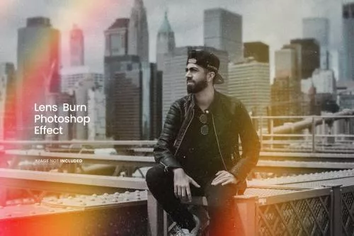 فایل PSD افکت فتوشاپ لنز سوخته 26708