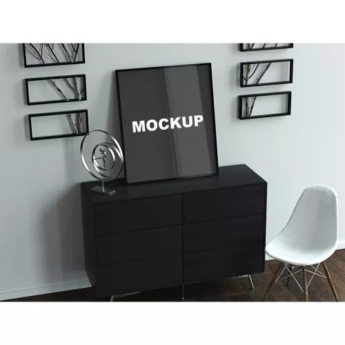 فایل PSD موکاپ پوستر و قاب عکس واقع‌گرایانه 26733