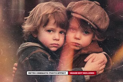 فایل PSD افکت سینمایی عکس رترو 26736