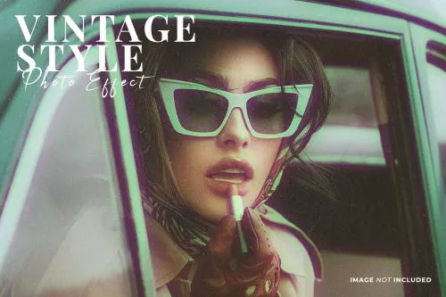 فایل PSD افکت عکس استایل وینتیج 26758