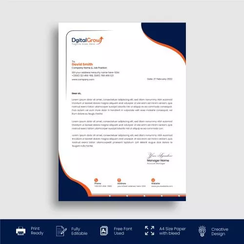 دانلود فایل وکتور EPS طراحی قالب سربرگ تجاری مدرن 24629