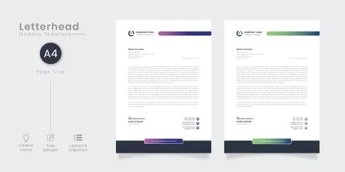 دانلود فایل وکتور EPS قالب سربرگ کسب و کار مدرن 24632