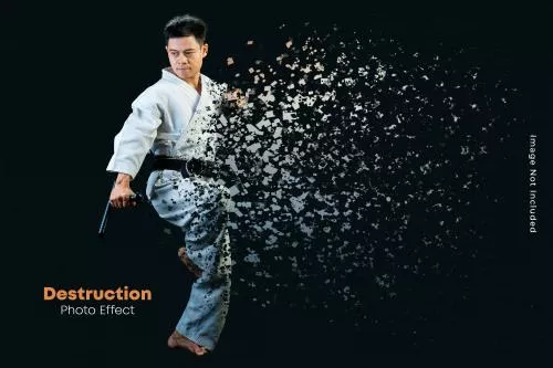 دانلود فایل PSD موکاپ عکس افکت پراکندگی 24704