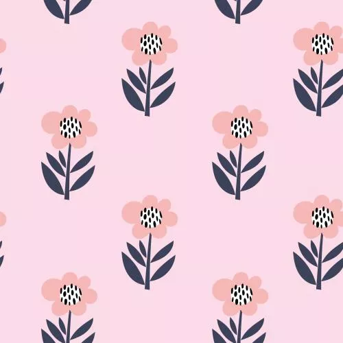 دانلود فایل EPS پترن بدون درز و یکدست کودکانه با گل های کارتونی بافت خلاقانه برای پارچه بسته بندی نساجی به صورت لایه باز 24540