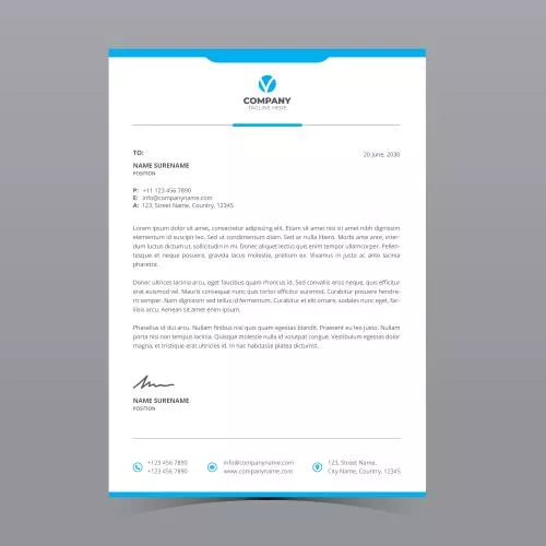 دانلود فایل EPS قالب سربرگ A4 به صورت لایه باز 24579