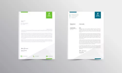 دانلود فایل EPS طرح نامه سربرگ مدرن طراحی سربرگ کسب و کار قالب وکتور لایه باز 24582