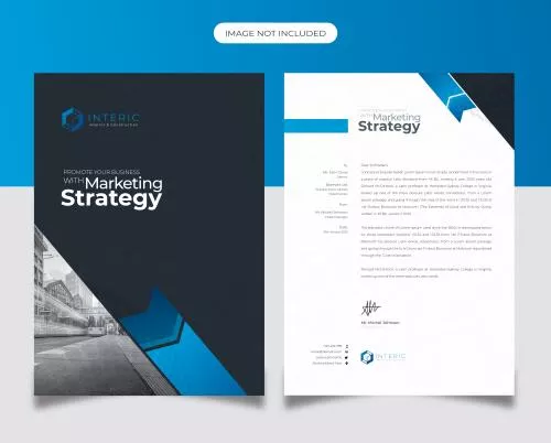 دانلود فایل EPS قالب سربرگ مینیمال خلاقانه وکتور لایه باز 24600