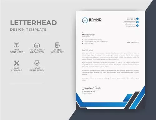 دانلود فایل EPS الگوی طراحی سربرگ شرکتی مدرن خلاق وکتور لایه باز 24602