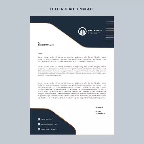 دانلود فایل EPS و AI قالب سربرگ املاک وکتور لایه باز 24609