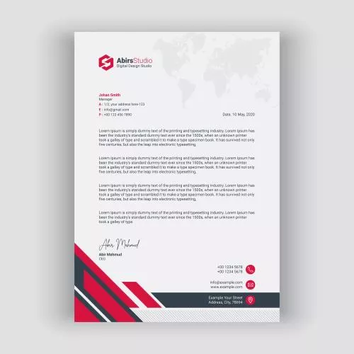 دانلود فایل EPS قالب سربرگ وکتور لایه باز 24615