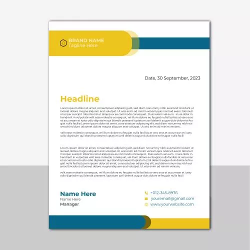 دانلود فایل EPS طراحی قالب سربرگ نارنجی وکتور لایه باز 24616