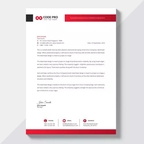 دانلود فایل EPS قالب سربرگ وکتور لایه باز 24619