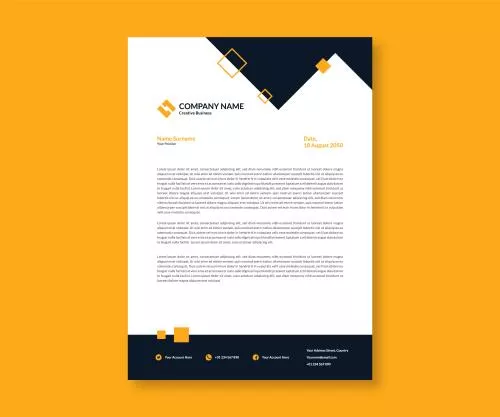 دانلود فایل EPS قالب کاغذ سربرگ مینیمال لوکس وکتور لایه باز 24621