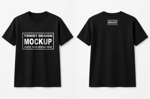 فایل PSD موکاپ تی شرت مشکی 26764