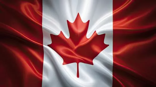 عکس با کیفیت پرچم کانادا در حال موج خوردن روز استقلال کانادا 26776