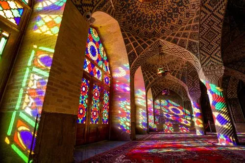 عکس با کیفیت شیشه رنگی رنگارنگ ایران 26796