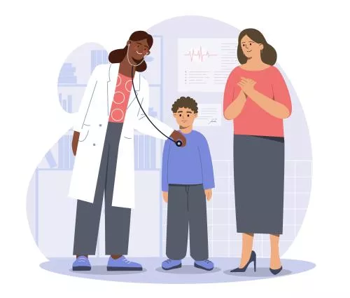 وکتور EPS متخصص اطفال با کودک 26823