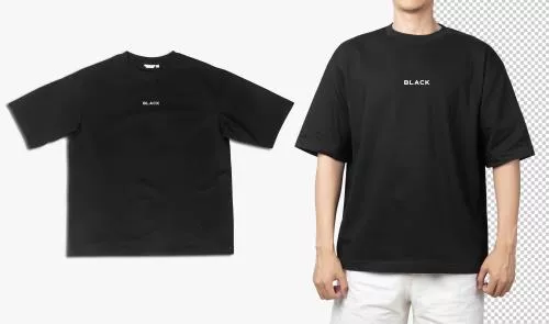 فایل PSD موکاپ تی شرت اورسایز  26826