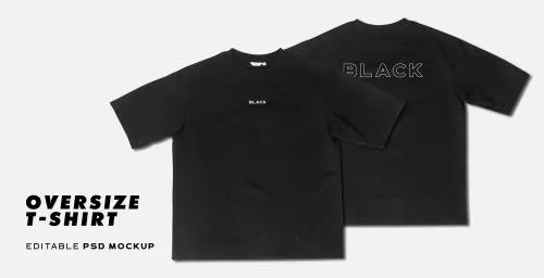 فایل PSD موکاپ تی شرت اورسایز 26827